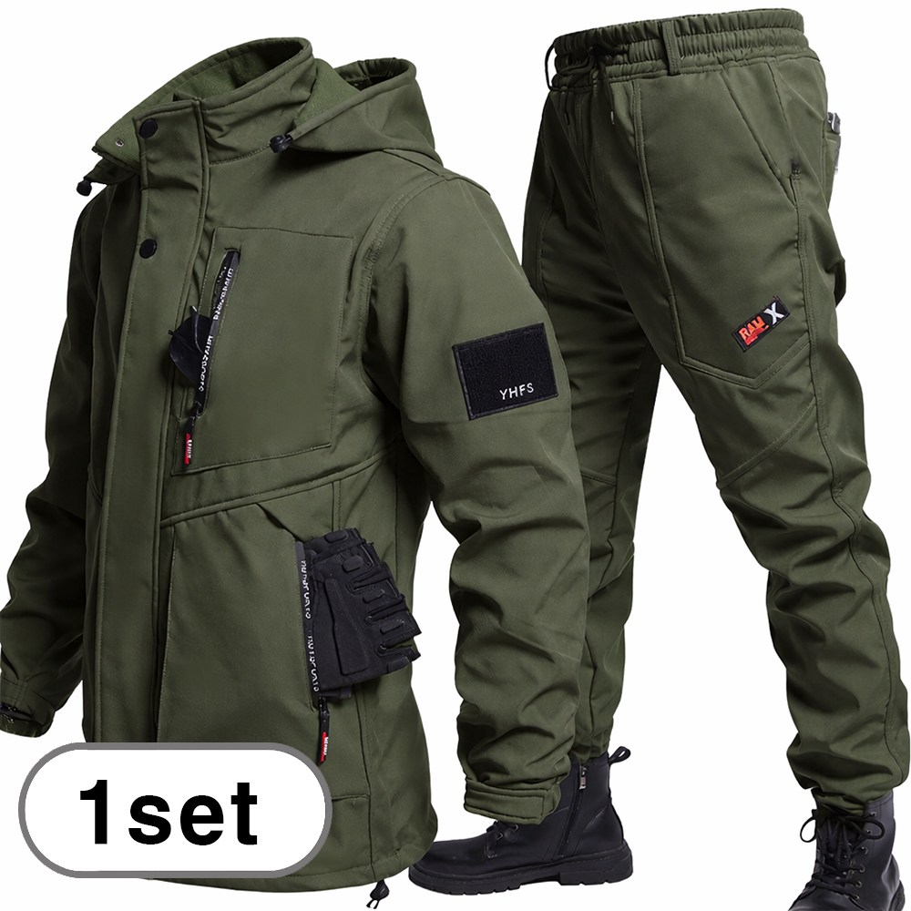 차쿠 남성 겨울 기모 작업복 상하세트 전술복 방수 방풍 소프트쉘 기모 야상 혹한기 방한복 현장복 경비복 야외작업복 세트 공장복 빅사이즈 39,800원