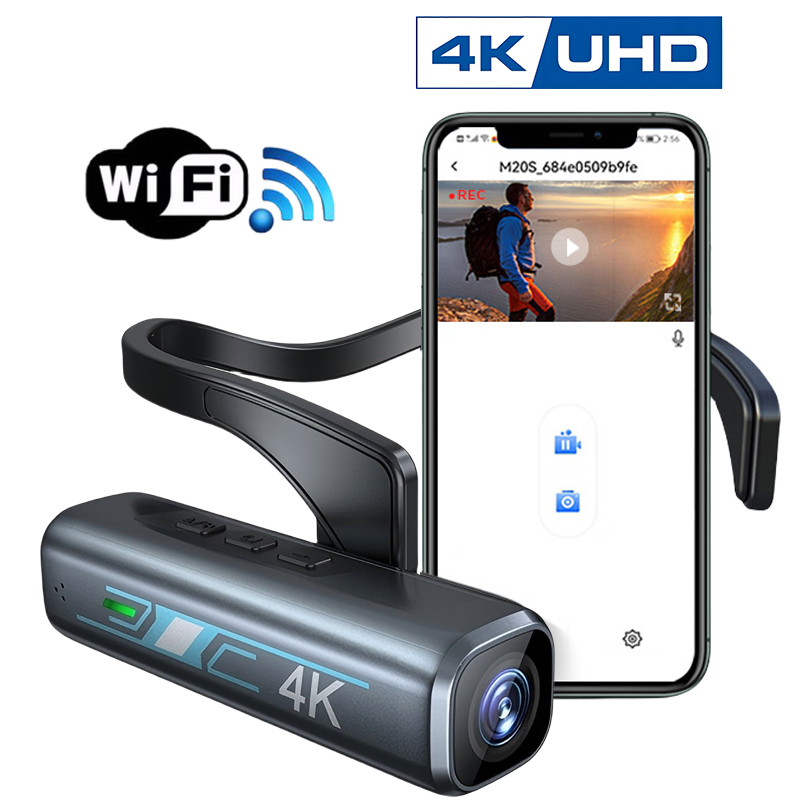 EMITAIM 휴대용 wifi 4K 헤드 마운트 액션캠 3000만 화소 1인칭 헤드셋형 카메라 미니 캠코더 액션카메라 바디캠 녹음기 블랙박스, TDS223Pro 155,550원