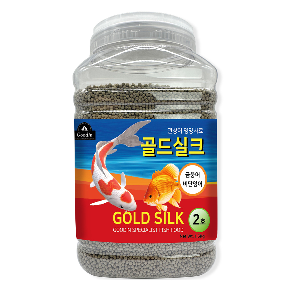 구딘 골드실크 부상성 관상어 사료 2호, 1.5kg, 1개 13,800원