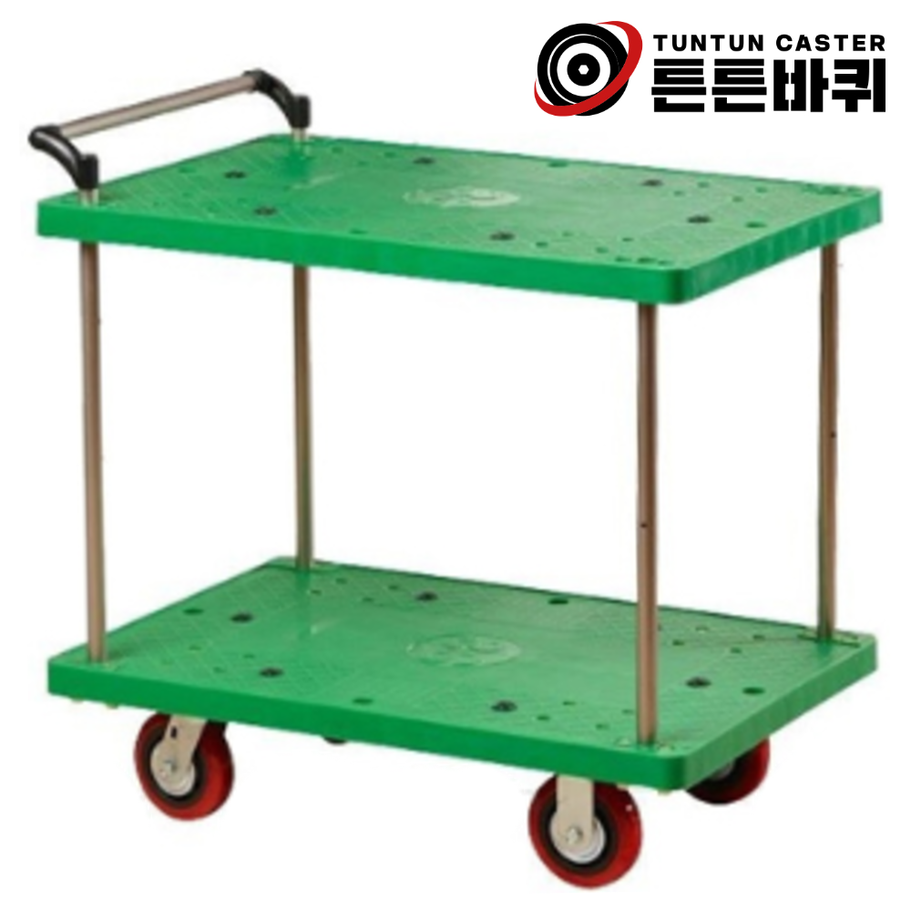 산업용카트 서빙 업소용 주방 식당 2단 특대형 15cm바퀴4개 일반형 920×610mm 154,700원