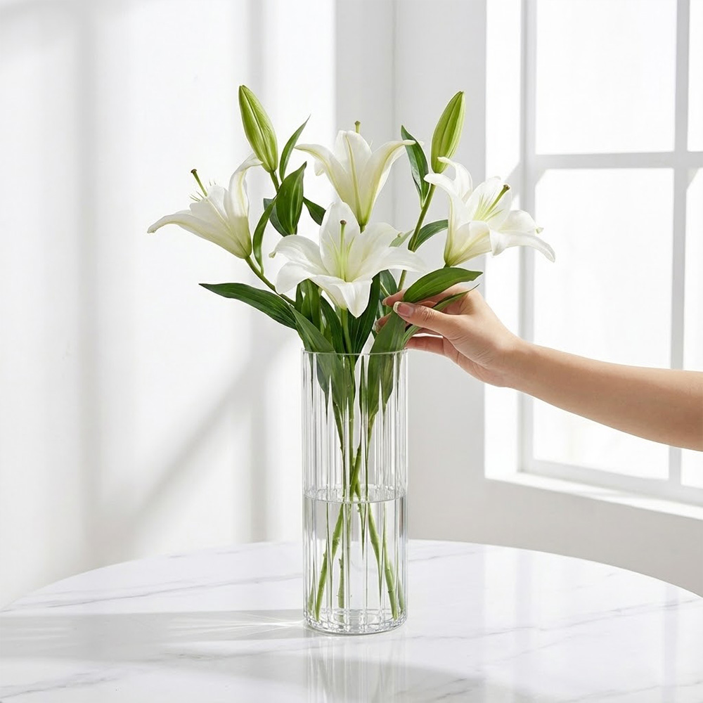 앙플랜트 웨이브 깨지지않는 아크릴 화병, 투명 6,650원