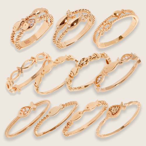 14K 물고기반지 골드 여성 금 수능 행운 자녀운 자식운 재물 모녀 피쉬 반지, 현재가 649,000원