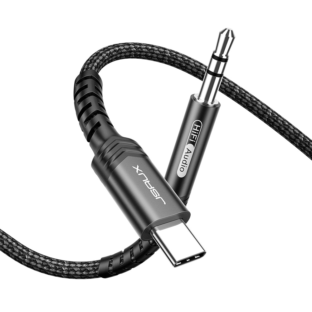 JSAUX 오디오 C타입 to AUX 케이블 차량용 옥스선 HIFI 음질 스마트 DAC 칩,1m , 블랙, JSAUX, 블랙, 1개 13,900원