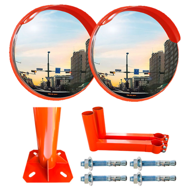 국산 스텐반사경 800파이2개+양날개브라켓2개+앙카지주1개+볼트4개 1세트 / 국산 반사경 볼록거울 주차장 아파트 실외 401,500원