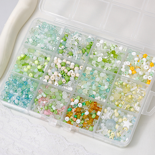 윰스 12색 플로랄 믹스 DIY 비즈 공예 세트, 바닐라그린, 1세트 12,900원