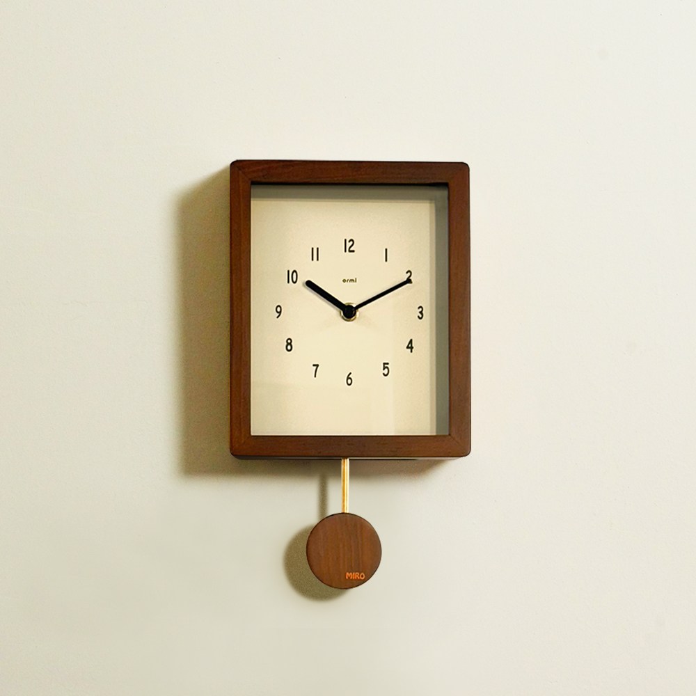 오르미 레트로 미로클락 우드 무소음 추시계 벽시계 괘종시계 29,000원