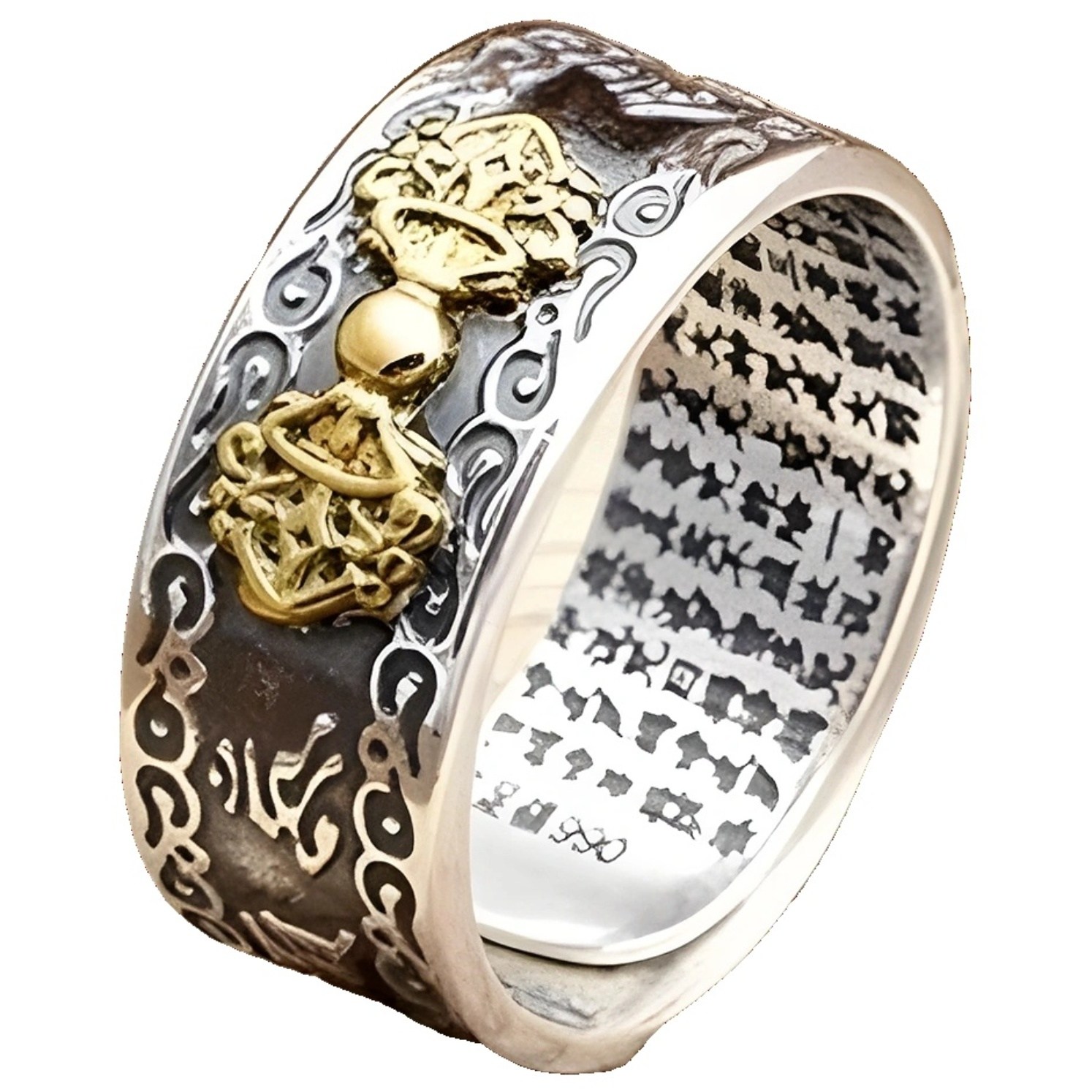 씨엔와우 진순은990 재물복 옴마니반메훔 행운 금강저 비휴파세토 반지 68,900원