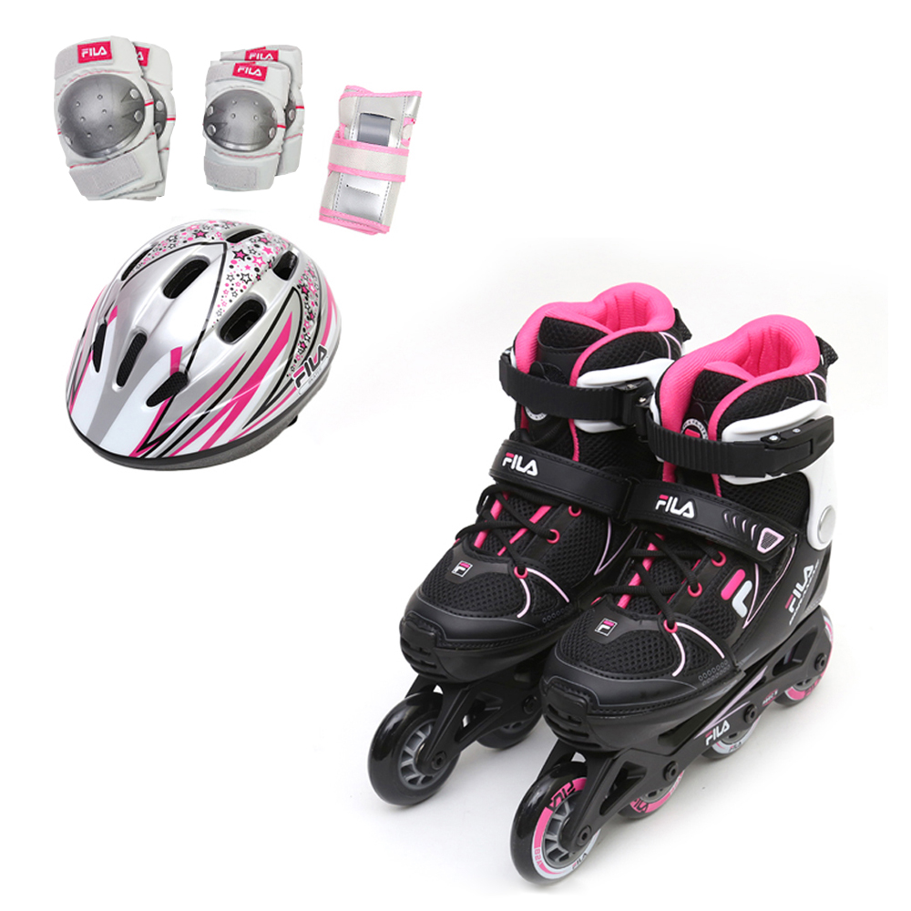 휠라 X-ONE 보라매 콤보 인라인스케이트 +헬멧+보호대, 핑크마젠타, 1개 159,530원