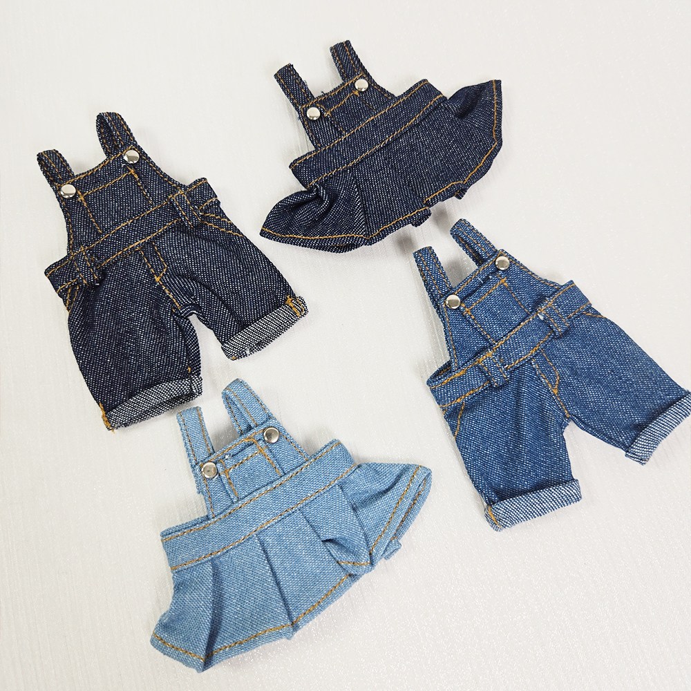 모루인형옷 아이돌키링 그로밋인형옷 10cm 15cm, 멜빵치마 멜빵바지 인형옷 4,200원