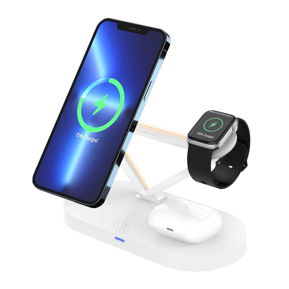 아이폰 17 16 15 14 13 12 프로 에어팟 워치 맥세이프 호환 고속 무선충전기, 화이트, 1개 14,000원