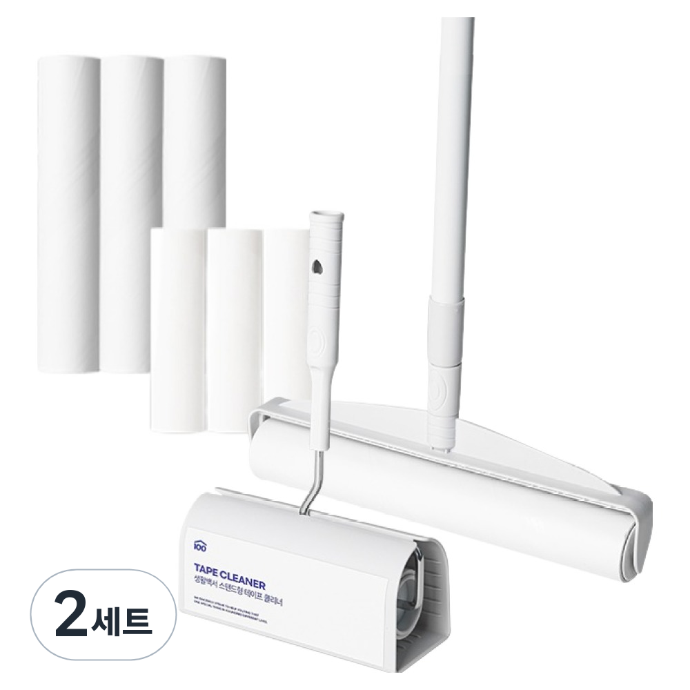 생활백서 스탠드형 테이프 클리너 15cm 헤드 + 30cm 헤드 + 스탠딩 봉 + 리필 15cm 3p + 리필 30cm 3p 세트 49,600원