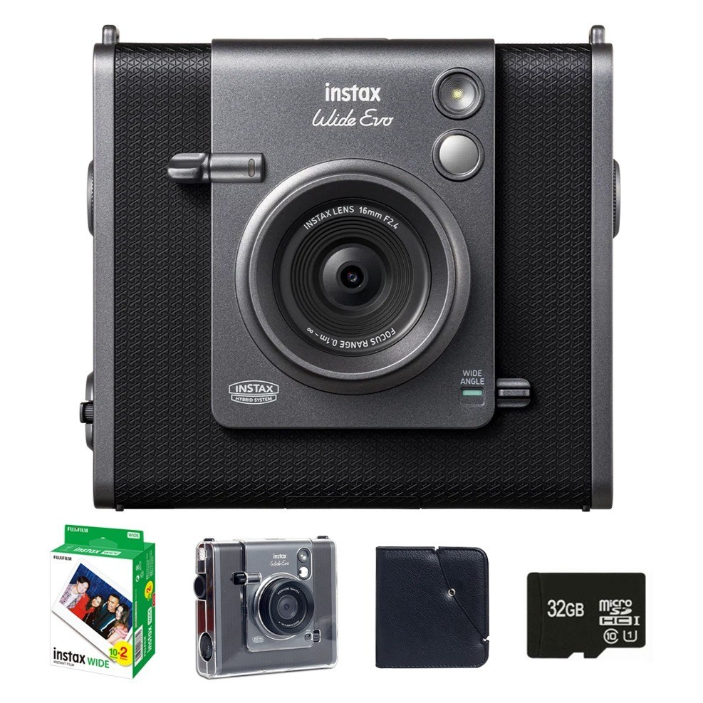 인스탁스 와이드에보 즉석카메라 + 케이스(투명) + 필름 2p(20매) + 와이드앨범 + 32GB 메모리 세트 904,000원
