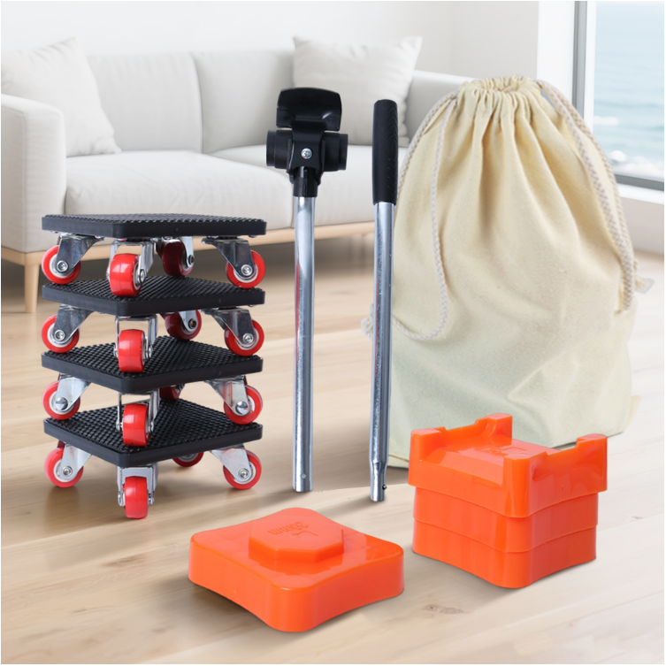 Gaayou 레버 운반 세트, 중량물 가구 운반 도구,가구 이동 바퀴,쓸모있는남자 만능지렛대가구이동 슬라이더, 1세트 24,600원