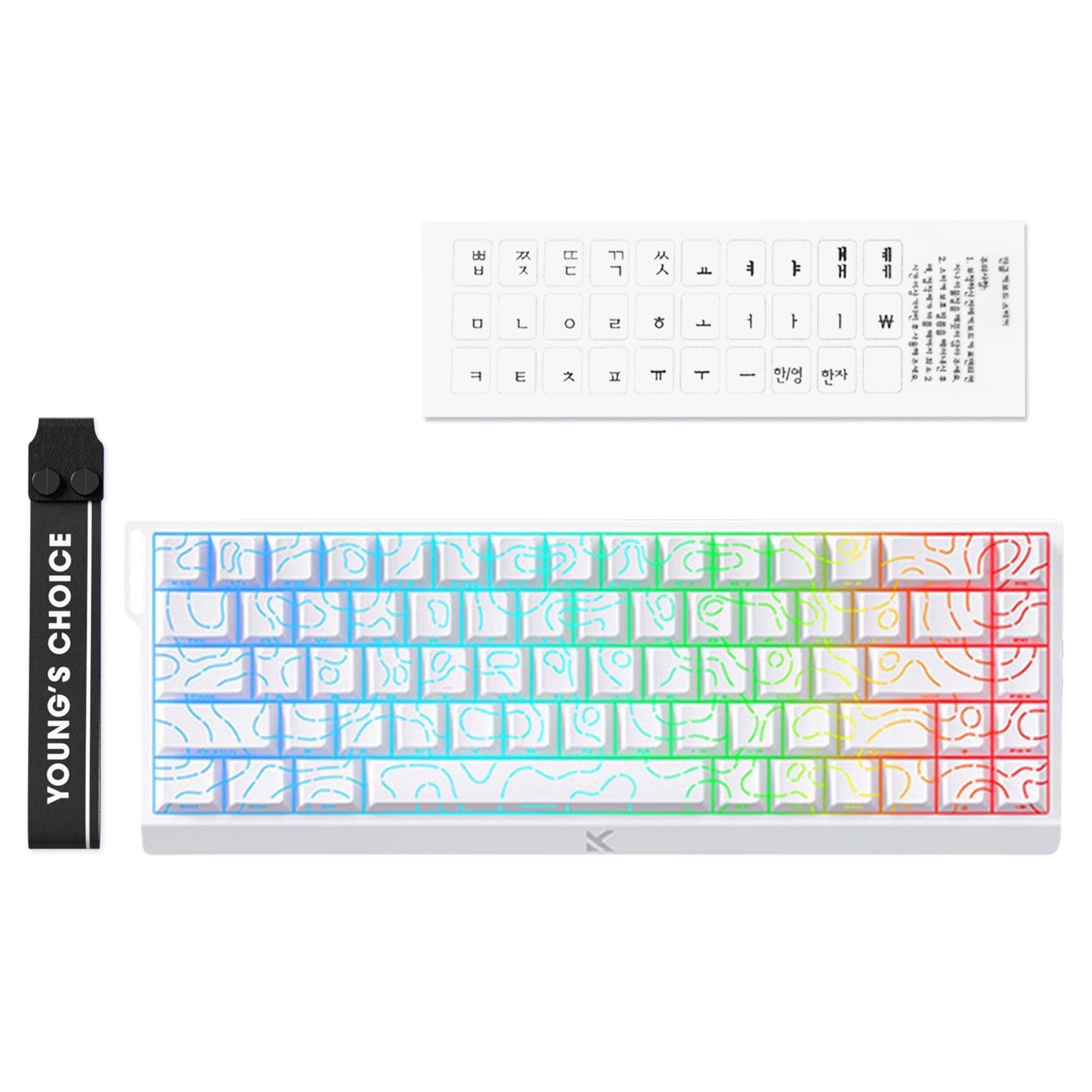 MCHOSE 에이스 68 프로급 게이밍 유선 키보드 E스포츠 버전 + FDUCE UV 전사 한글 키보드 스티커 42,870원