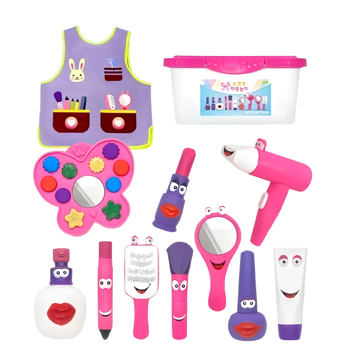 소프트 핑크미용놀이+미용복 (11p) 역할놀이세트 유치원교구 어린이집교구 소꿉놀이 역할놀이, 1개 69,500원