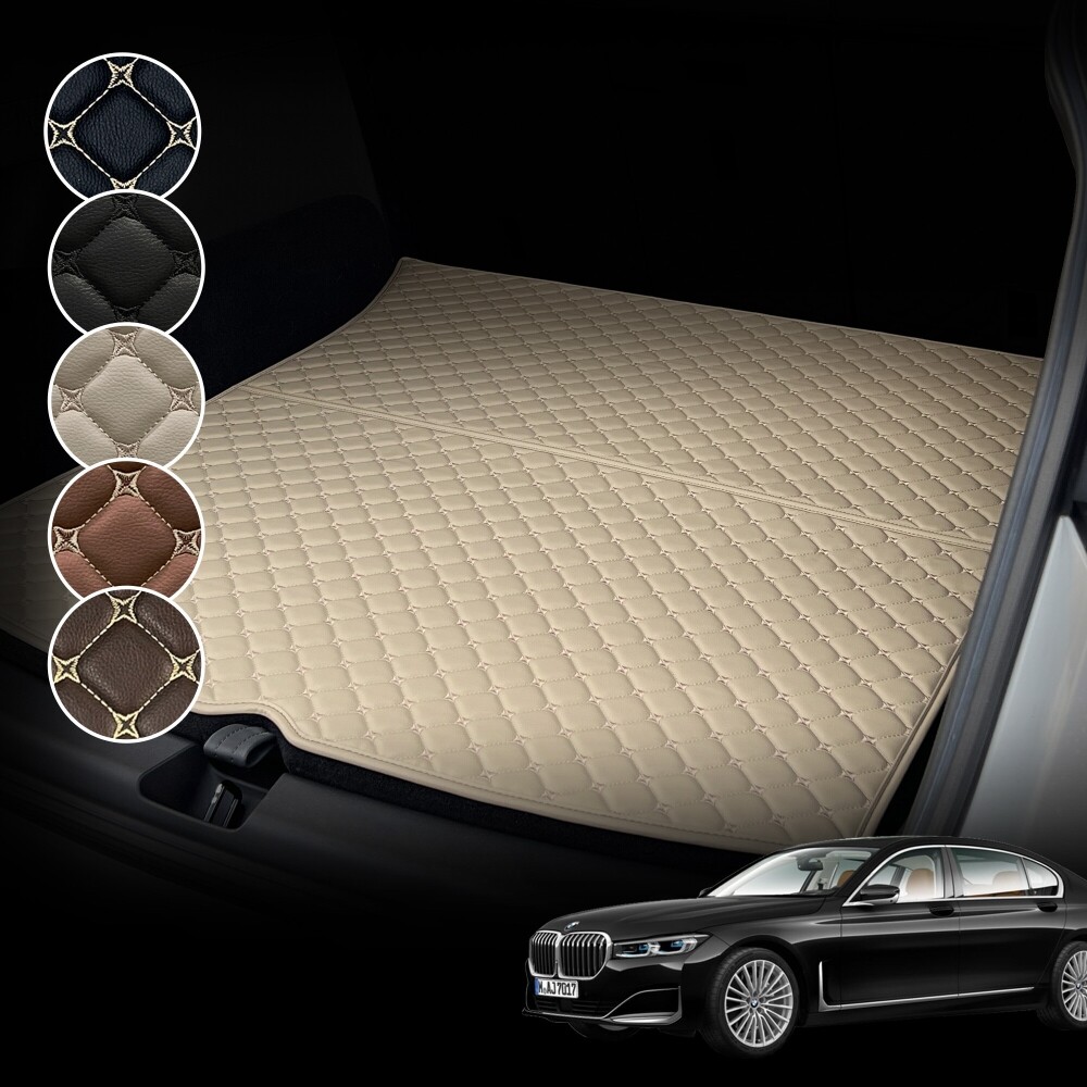 컨셉토 가죽 퀼팅 BMW 7시리즈 (G11, G12 롱/숏 바디 공용) 전용 트렁크매트, 브라운, G11 G12-롱 숏 바디 공용(2015~2022) 42,000원