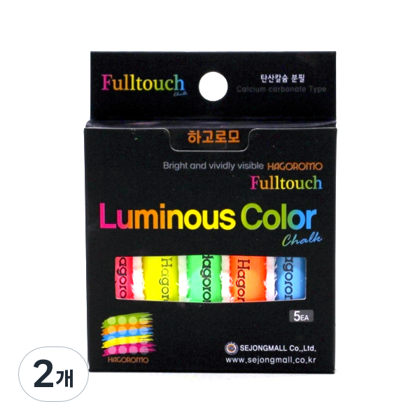 하고로모 탄산 형광분필 5색 혼합 5본 9,220원