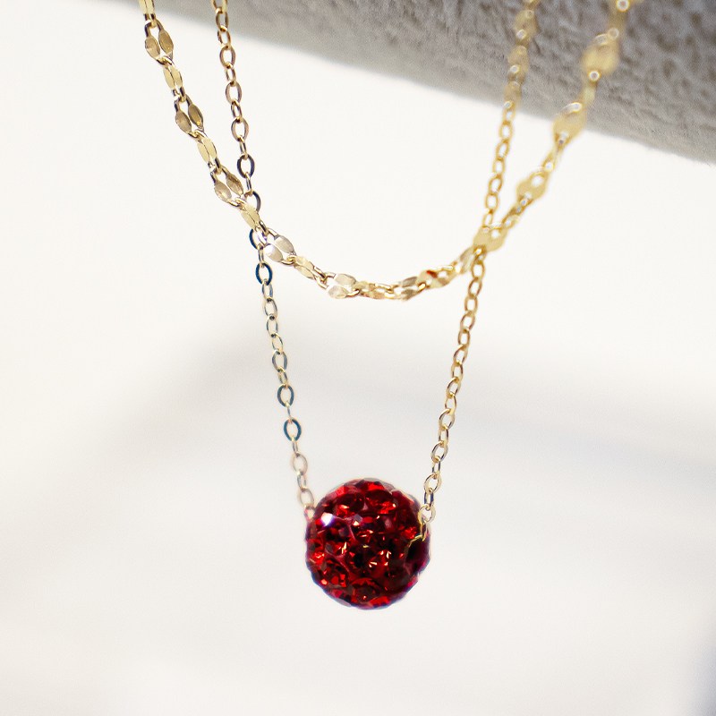 [니지쥬얼리] 전체 14K 골드 샤인볼 레이어드 목걸이 451,900원