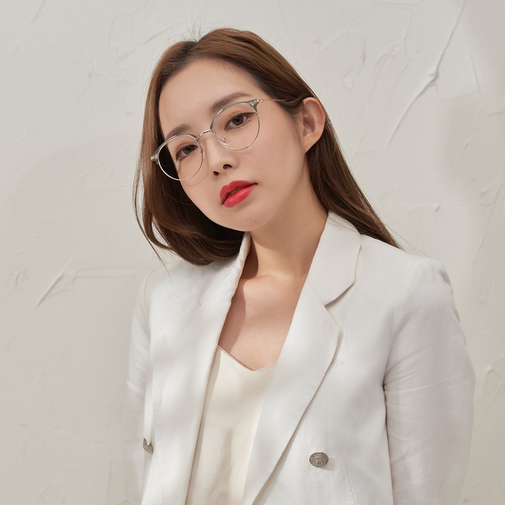 룩스토어 데일리 동글이하금테 투명안경 블루라이트차단안경 변색렌즈 70,800원