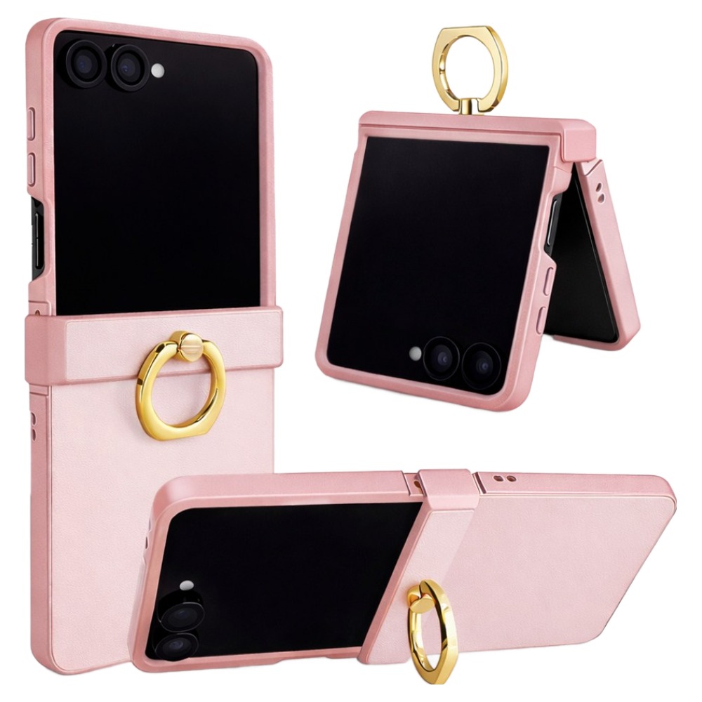 제루크 갤럭시 호환 Z플립 지플립 힌지보호 소가죽 거치 링 핸드폰 케이스 20,990원