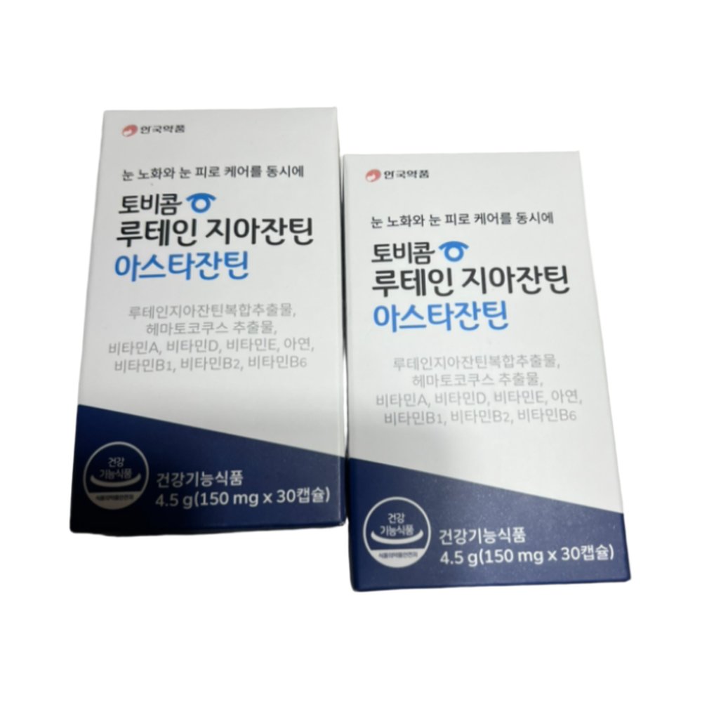 안국약품 토비콤 루테인 지아잔틴 아스타잔틴 30정 2개, 2개, 30정 36,480원
