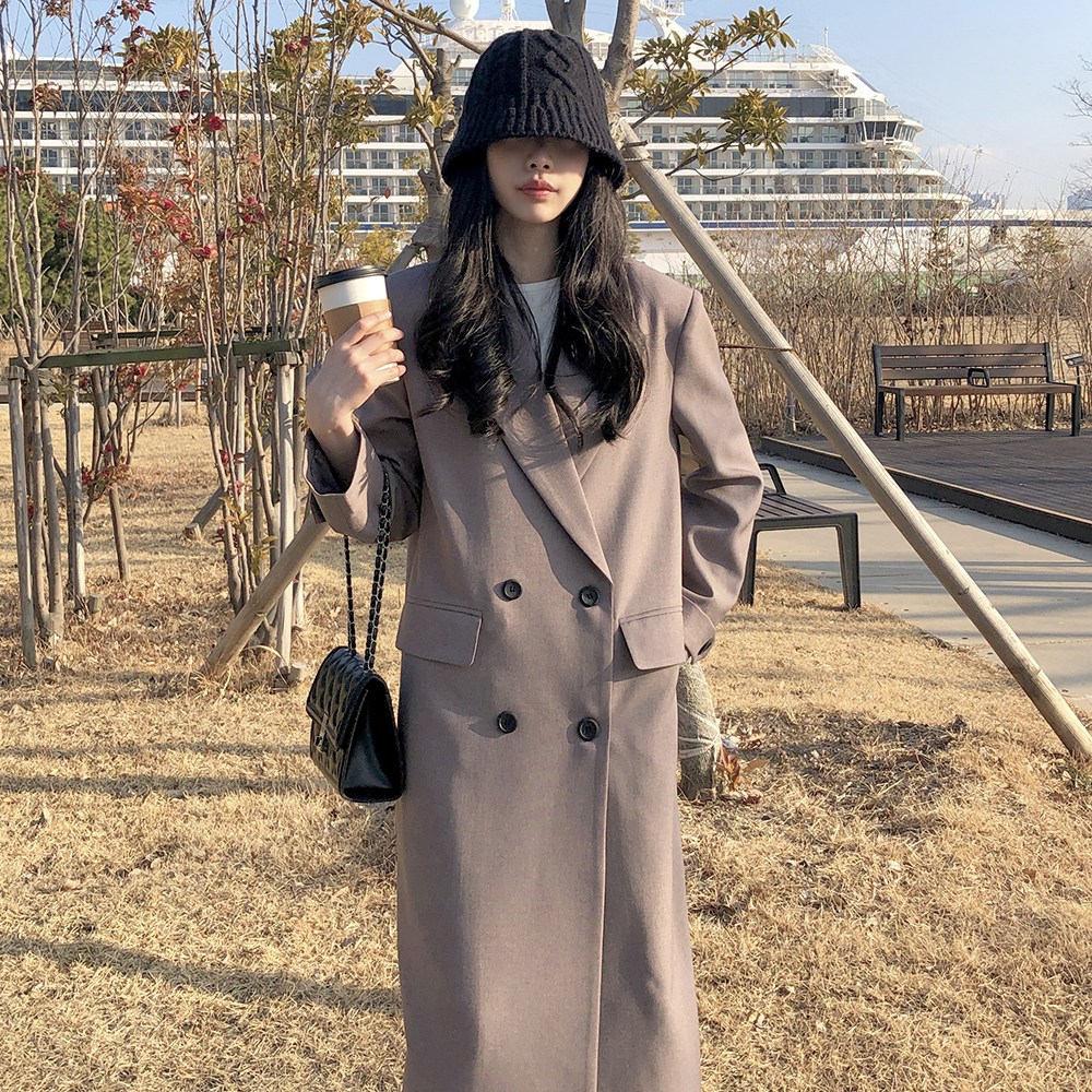 (국내 자체 제작) 로에즈 더블 투버튼 롱코트 자켓 64,800원