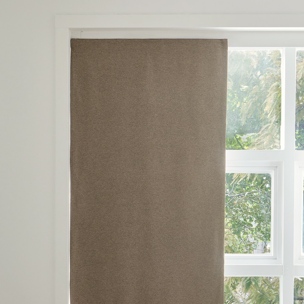 쁘리엘르 그로브 무타공 붙이는 벨크로 봉집 겸용 암막 커튼 + 자석타이백 세트 12,900원