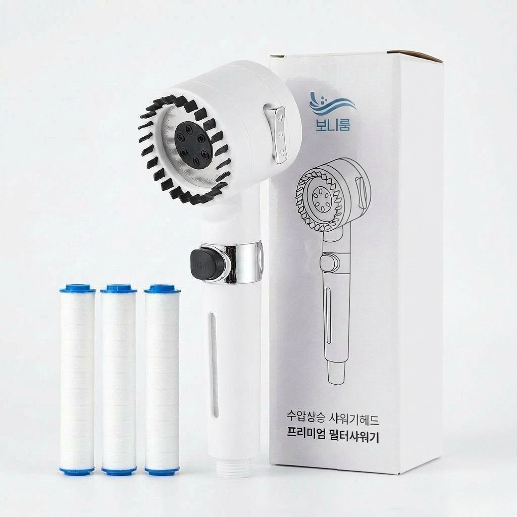 보니룸 프리미엄 고압 수압상승 필터 샤워기 헤드 9,500원