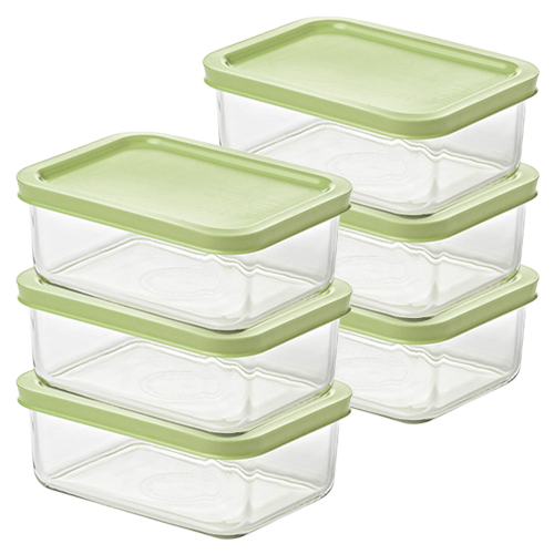 글라스락 이지오픈 직사각 밀폐용기 세트 리프그린 1100ml 27,980원