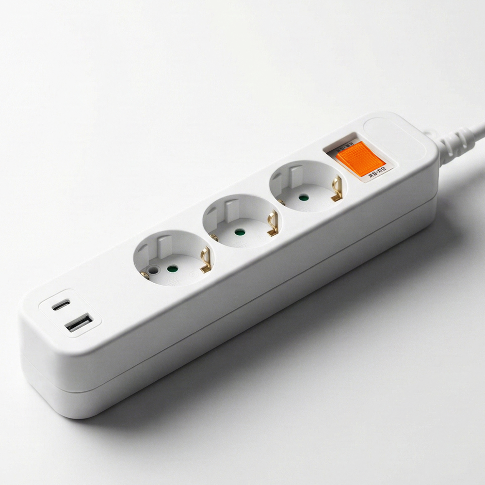 고용량 3구 멀티탭 C타입 USB 멀티콘센트, 1개, 3구 화이트, 2m 14,900원