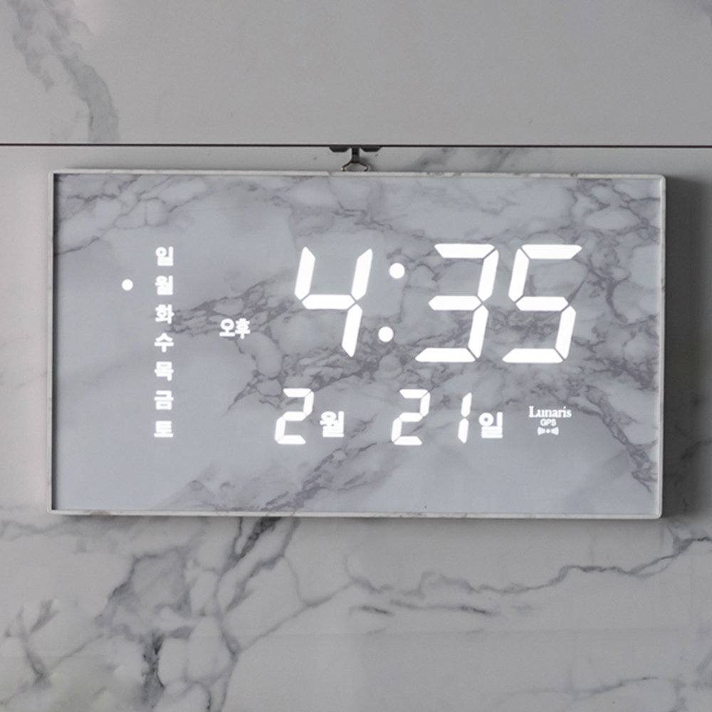 루나리스 GPS 수신 LED 벽시계 비앙코 36cm 128,600원