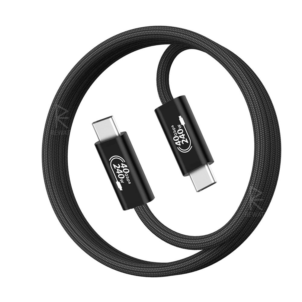 리와트 USB4 케이블 240W 40Gbps 고속충전 썬더볼트3/4 호환 KC-240, 1개, 블랙, 2m 8,000원