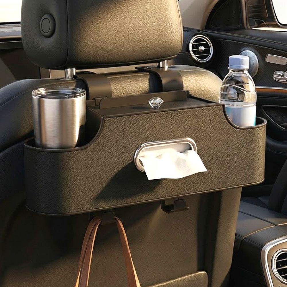 차량용 뒷좌석 멀티 수납함 컵홀더 트레이 2구 걸이형 10,900원