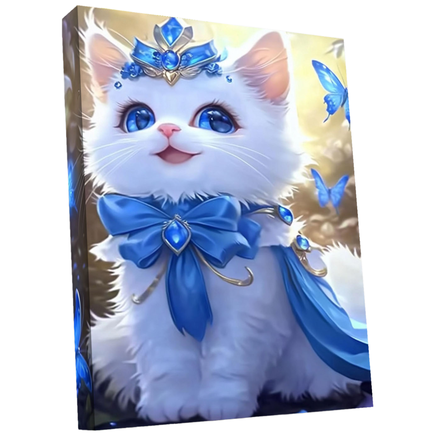 뉴타임즈 보석십자수 캔버스형 40x50cm DIY 액자형 풍경 인물 꽃식물 다이아몬드 그림 액자 캔버스형 수공예 애호가 특별한 선물 방 장식품, 1세트, 마법 고양이 00088 19,000원