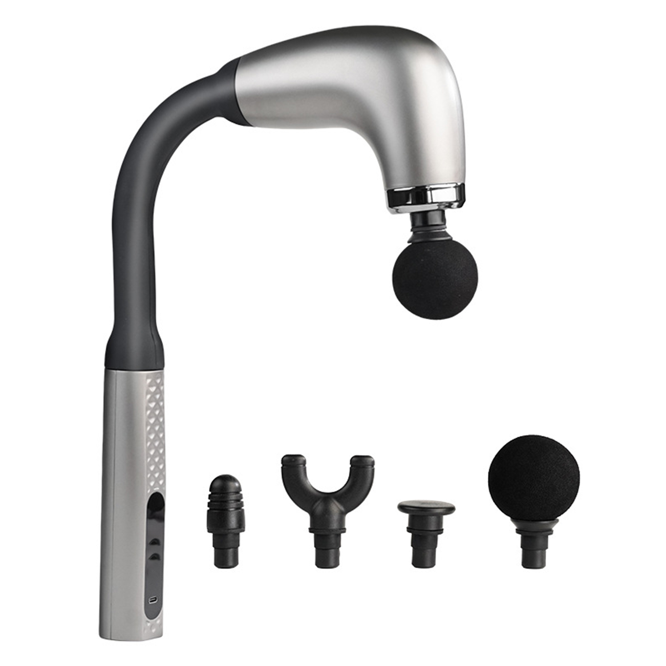 진동 핸디 안마기 강력 진동 갈고리형 6단조절 4개 교체 휴대용 무선 안마기, 현재가 16,850원