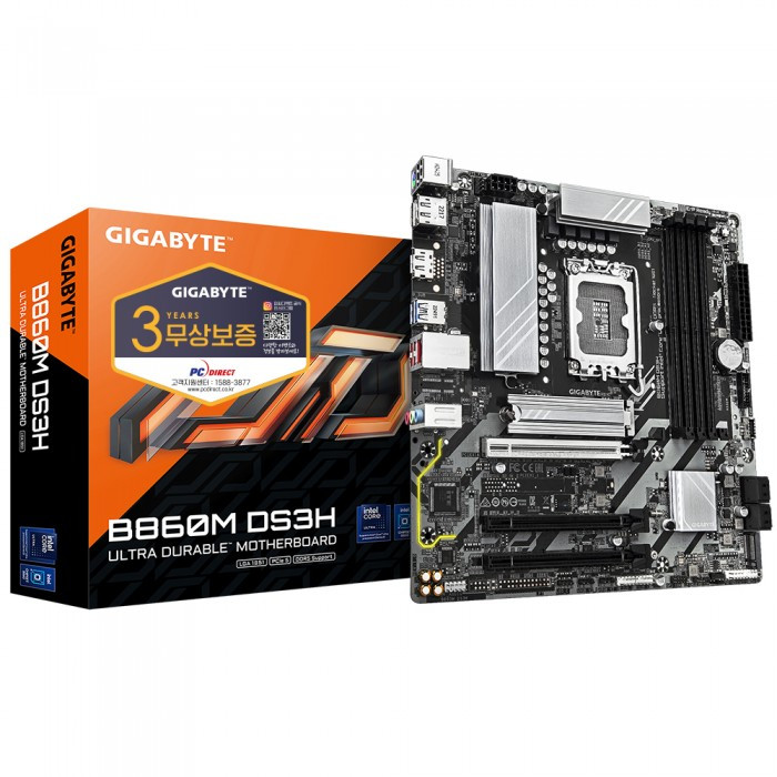 GIGABYTE B860M DS3H 피씨디렉트, B860M 180,000원