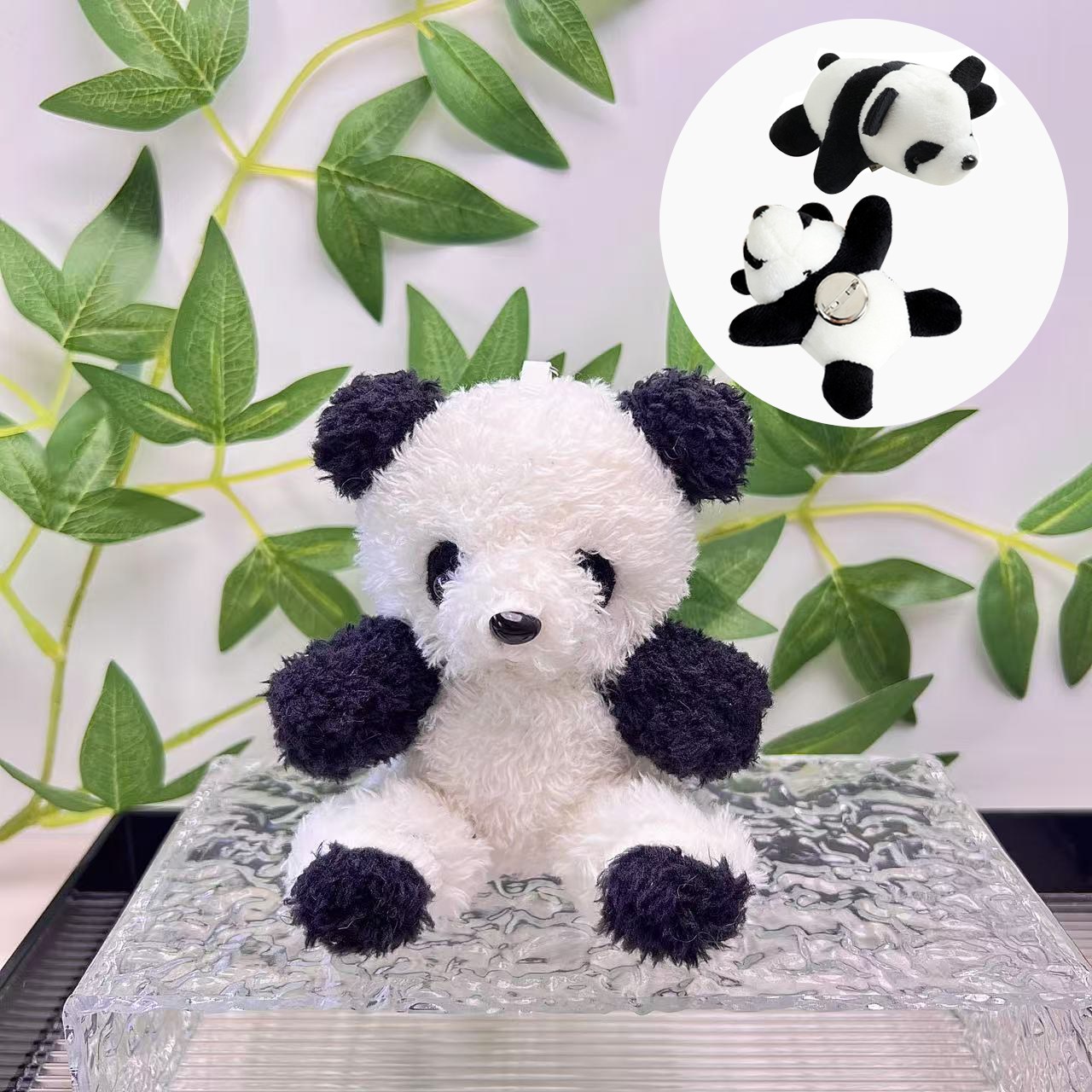 수수보따리 동물인형 키링 열쇠고리 키홀더 가방장식 오리인형 고슴도치 판다키링, 판다 인형1개+브로치1개, 1세트 5,000원