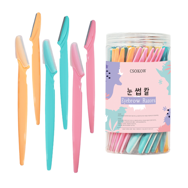 CSOKOW 눈썹칼 눈썹정리칼 안전 눈썹정리 66개, 1세트, 혼합색상 21,000원