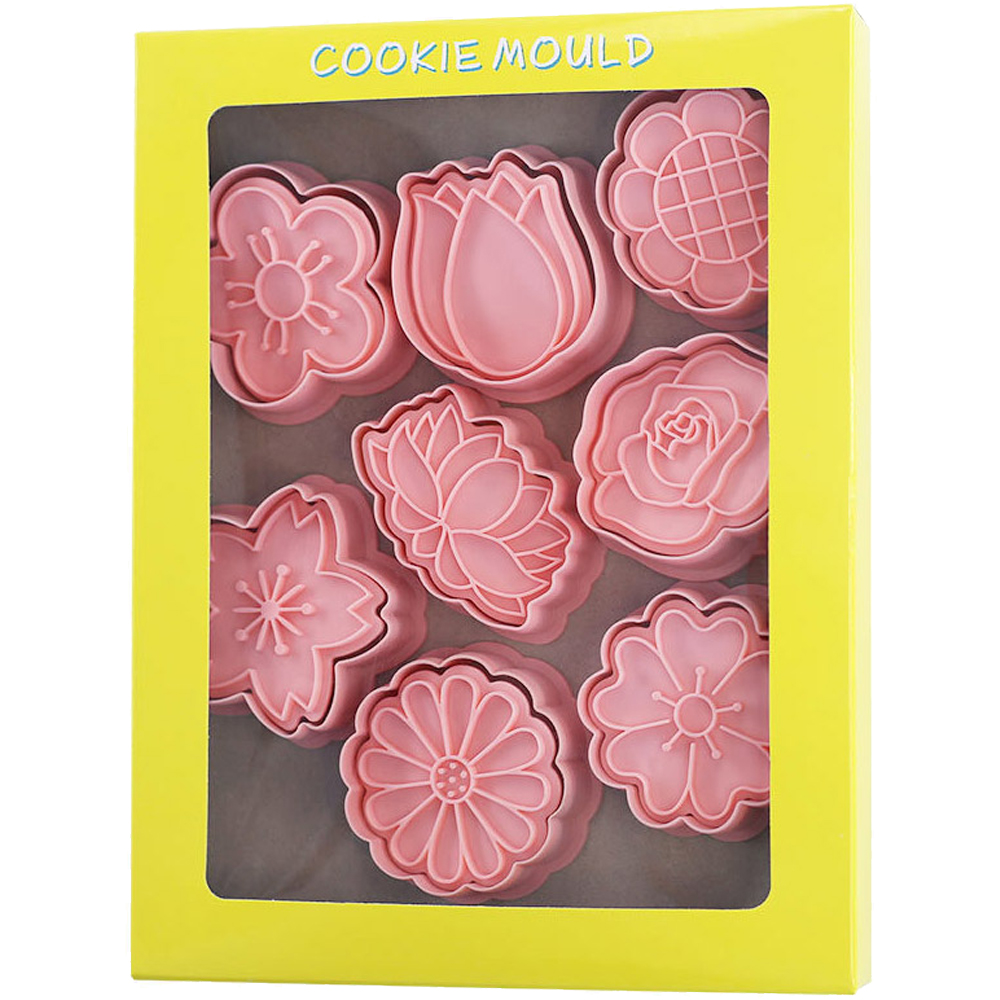 플라워 푸쉬 쿠키 커터 8종 세트, 단일 색상, 1세트 9,000원