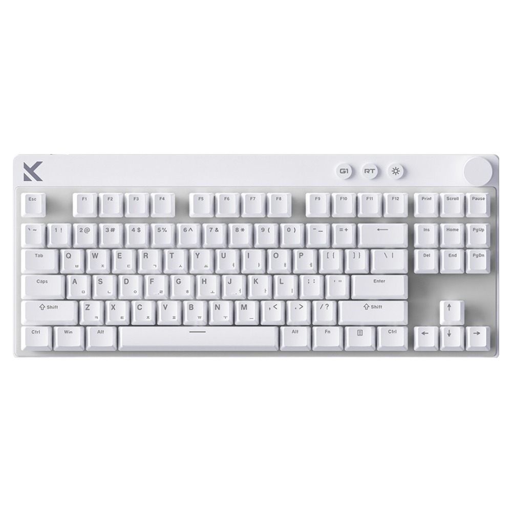 프리플로우 레피드트리거 유선 텐키리스 게이밍 키보드, 화이트, MIX87 128K, 라이트닝축 79,900원