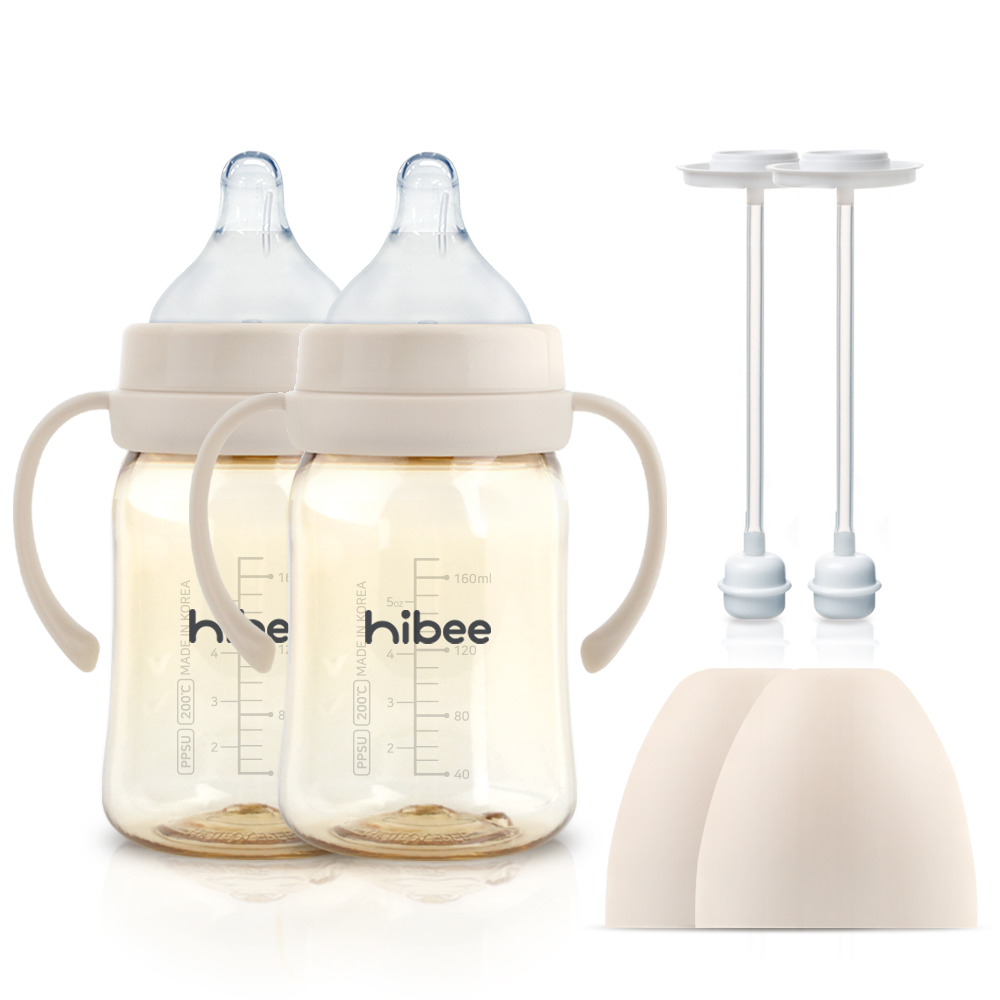 하이비 PPSU 에잇벤트 배앓이방지 젖병 170ml 트윈팩(베이직 젖병 2P+젖꼭지2P+핸들2P+추 타입2P), L(6개월이상), 샌드, 1개 43,000원