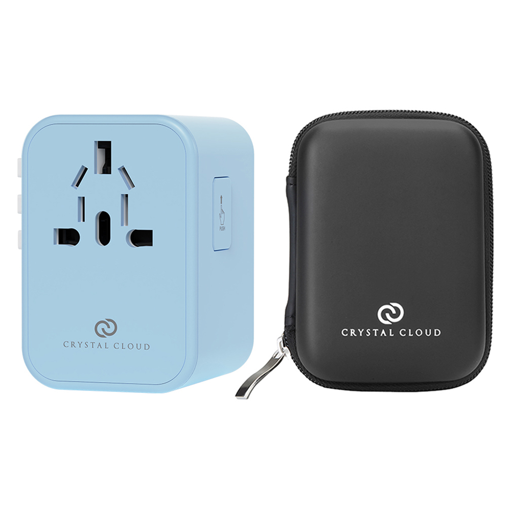 크리스탈클라우드 5포트 PD 35W 전세계 여행용 해외 멀티어댑터 시에나블루 CC-306, 1세트 44,800원