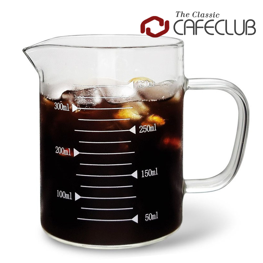 카페클럽 내열유리 드립 커피 계량 서버, 1개, 350ml, 계량서버 리뷰선할인 6,500원