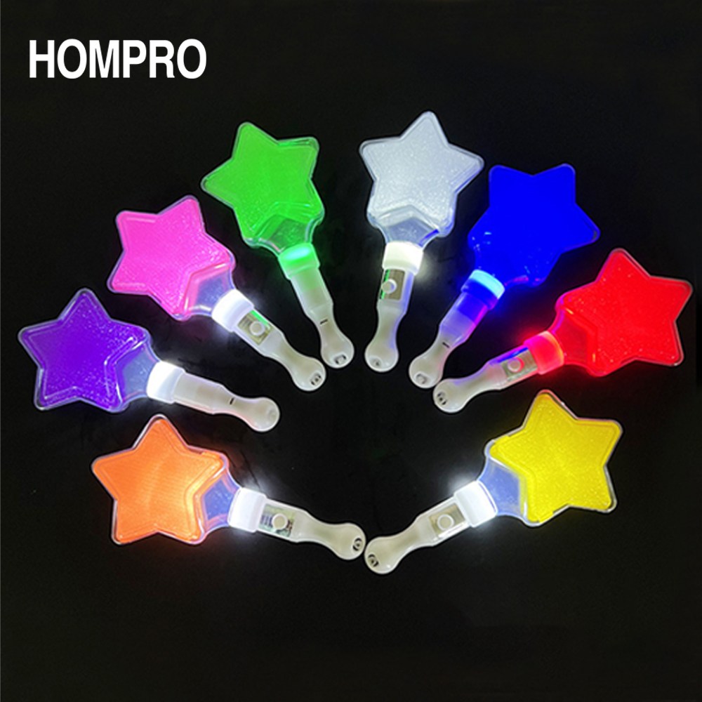[홈프로] LED 미니별 응원봉 야광봉 공연 콘서트 응원 파티용품, 랜덤(짧은봉), 1개 790원