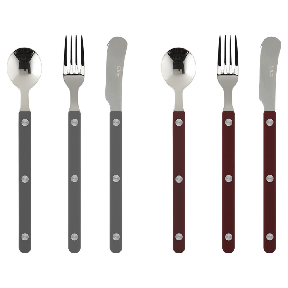 메종오브제 시에르 파르베 2인 디저트 그레이 3종 + 버건디 3종 세트 21,480원