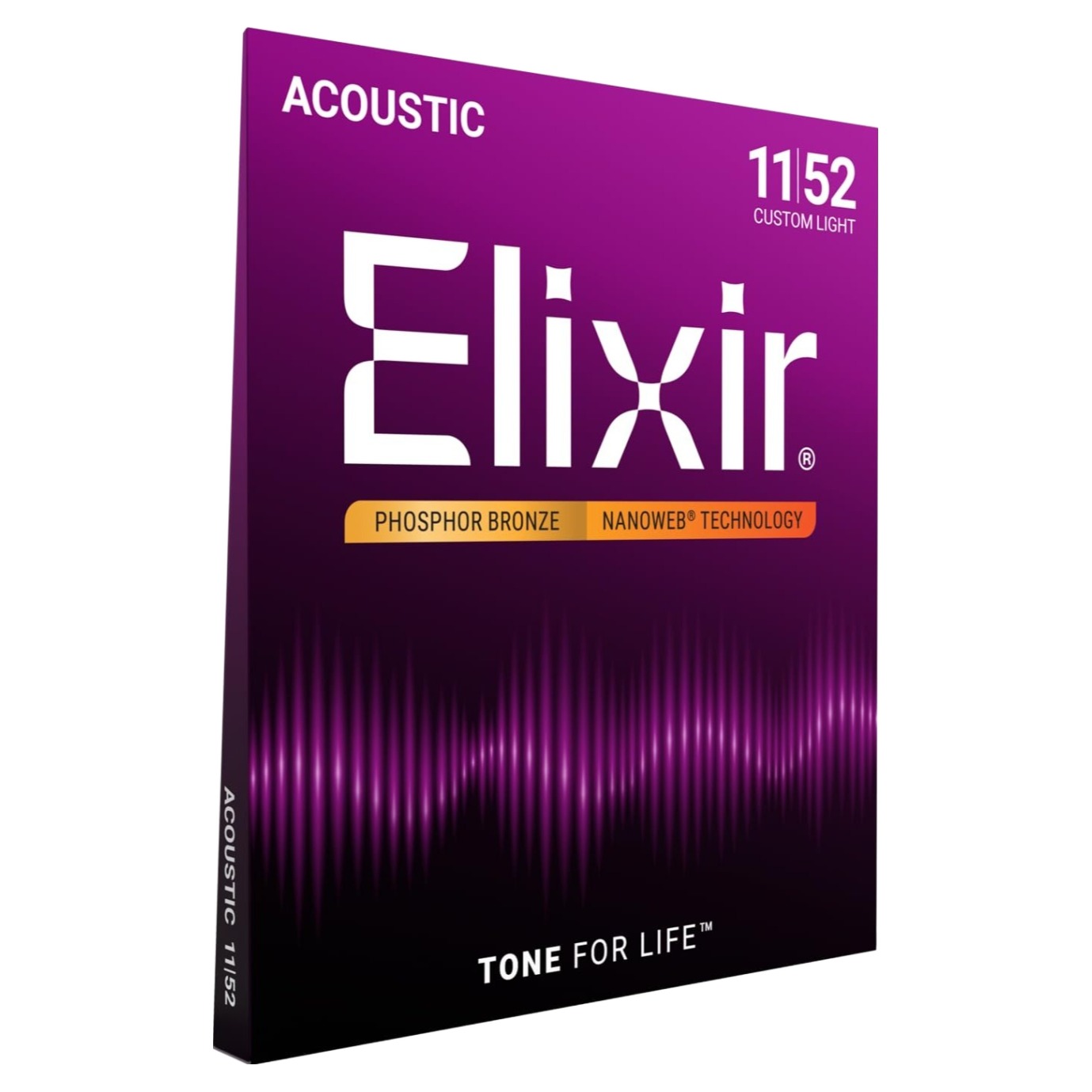 엘릭서 어쿠스틱 나노웹 포스포 브론즈 커스텀 라이트, Elixir Strings 011-052, 혼합색상, 1개 29,240원