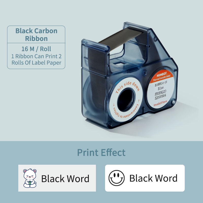 NIIMBOT B18 라벨링 리본 열전사 프린터/컬러 리필 테이프 오래 지속되는 비 페이드 14,800원