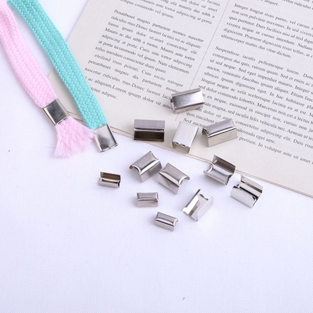 쏘잉갤러리 직사각형 고정클립 마감캡 후드끈 마감끝쇠 마감팁, 5*10mm/100개, 1개 13,500원