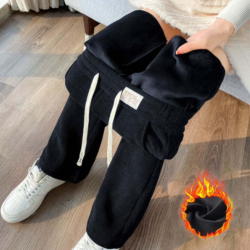 NUNUHANA 여성 겨울 밴딩 기모 와이드 바지 13,800원