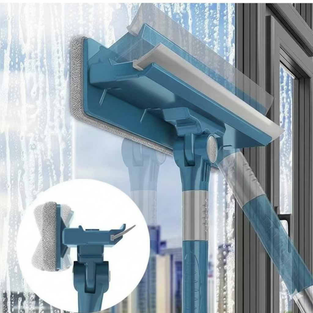 딜로그 손목 편한 커브형 2in1 스퀴지 밀대 길이조절 유리창청소도구 13,900원